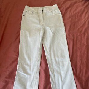 The Row White Boyfriend Jeans - Size 24 - Perfect for Spring/Summer